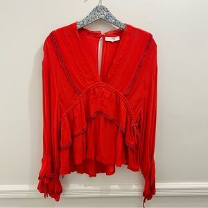 IRO Celena Top Red Medium blouse